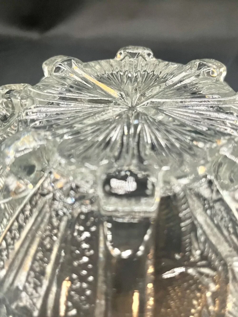 Antique Early American Pressed Glass “Paneled Thistle” (Delta) Pattern Bowl